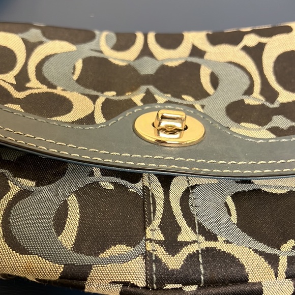 Coach Signature Blue Navy Shoulder Bag - Picture 3 of 10